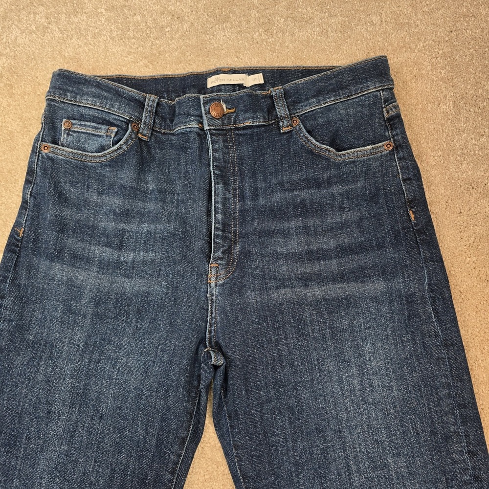 Peter Millar Jeans Womens 31W 26L Williams Straight Leg Crop NEW $160 - Picture 1 of 9